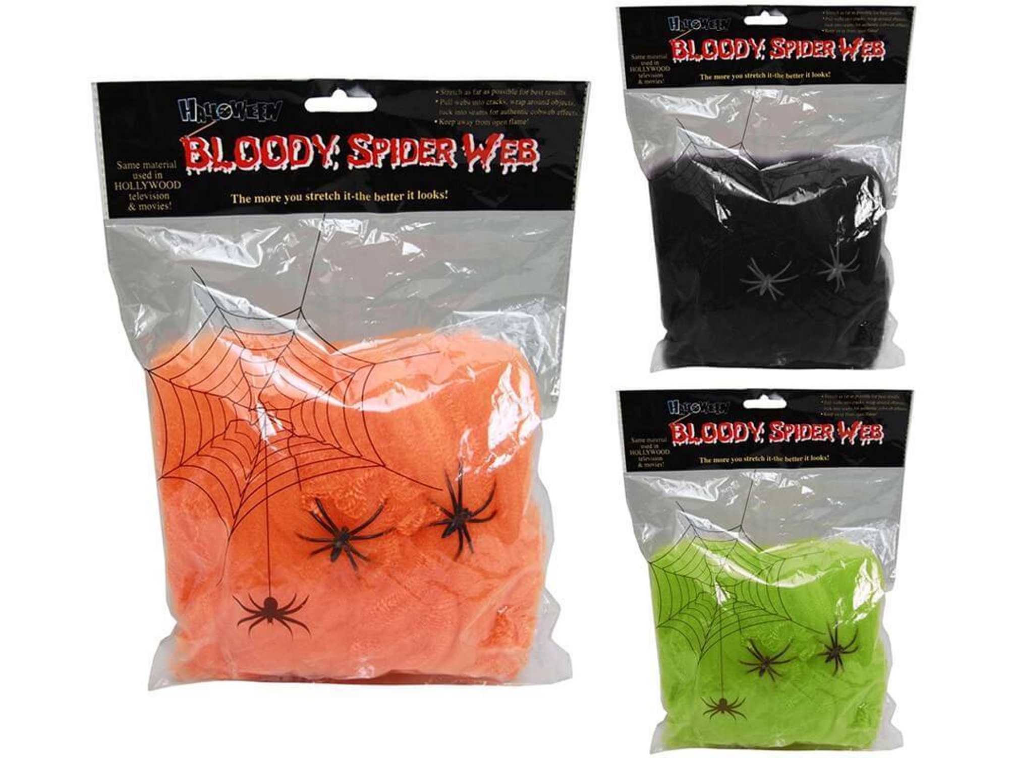 Decoraciones de Halloween DISFRAZZES Telaraña con 2 Arañas