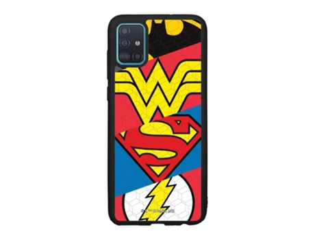Funda Oficial Dc Comics Logos Tradicionales Warner Bros para Samsung Galaxy A51 PHONECASES3D Piel Sintética Negro