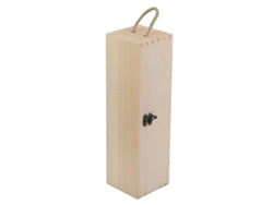 Caja De Madera Para Una Botella De Vino, Regalo Portátil Para Vino Tinto Con Tapa Plegable.