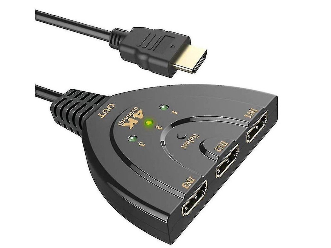 Switch Hdmi 3 Puertos 4K Hdmi YIZHOOD Inf033 Negro