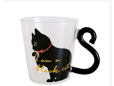 Taza XGF Taza de cristal de dibujos animados lindo gato pata taza de mujer leche taza de café taza taza creativa taza jugo vidrio bicchieri vetro c...