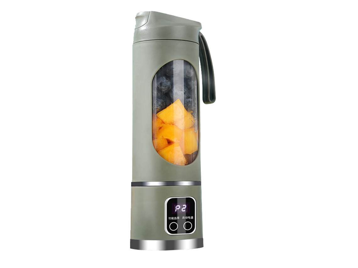 Picadora de frutas eléctrica portátil, acero inoxidable, capacidad de 450 ml, Mdug (verde)