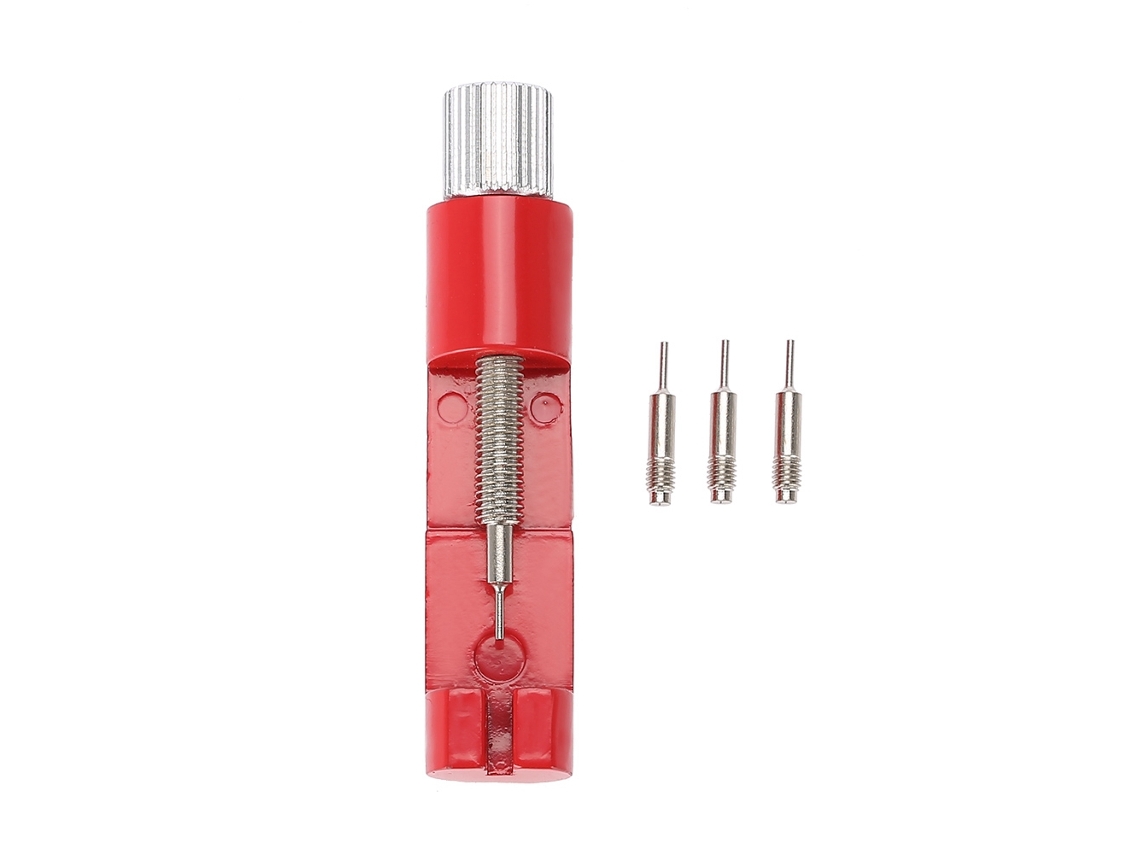 Kit de herramientas para ajustar los pasadores de la correa del reloj rojo