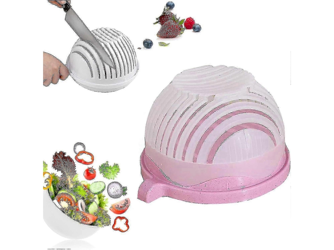 Bol para cortar y picar ensaladas, picadora multifuncional de frutas y verduras, cortador de ensaladas instantáneo