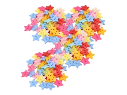 200 Botones De Resina De 19 Mm, Bonitos Y Resistentes, Para Costura Y Manualidades - Diseño De Estrella