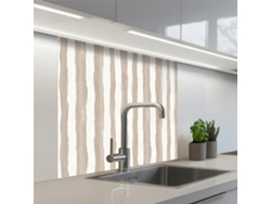 Salpicaderos De Cocina Minimalista - Rayas - Beige 80x80 Cm