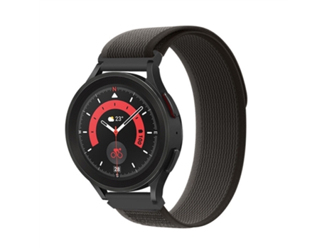 Correa de reloj inteligente para Garmin Venu 2 Plus / Sq 2 Nylon Loop (Negro Gris)