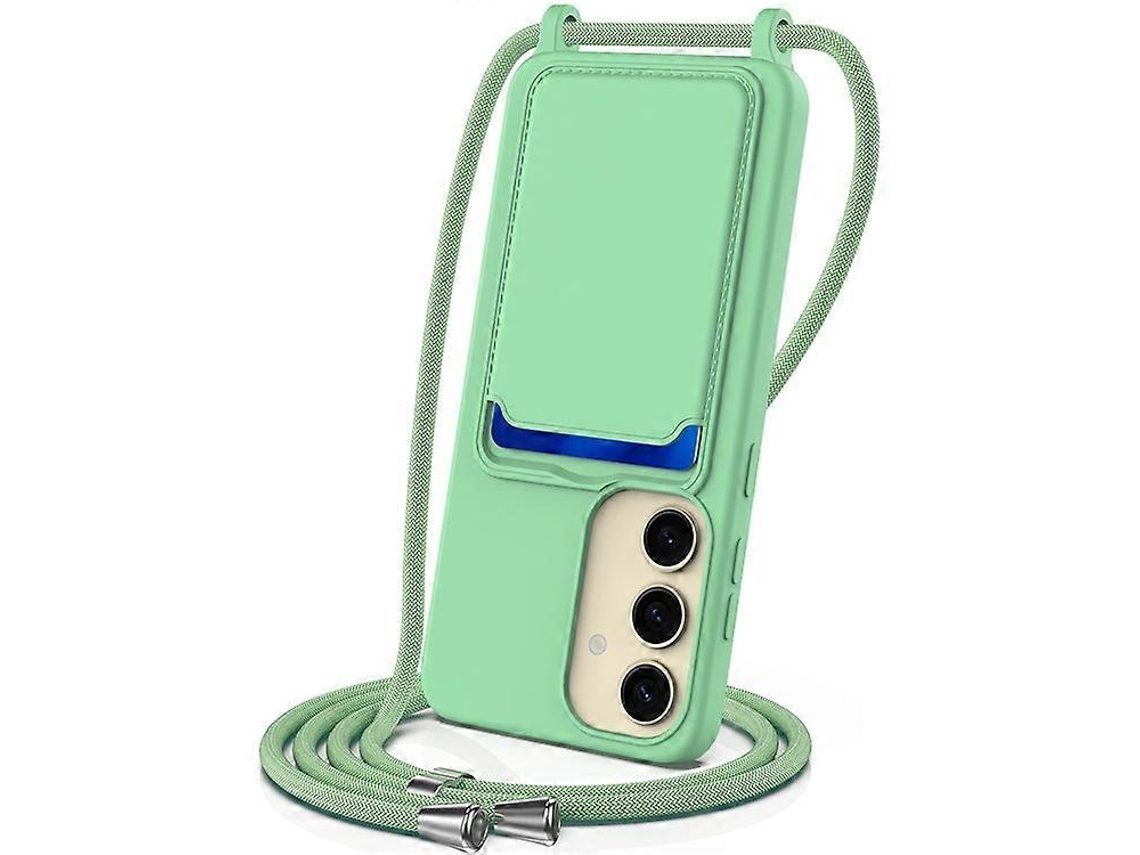 Funda De Silicona Líquida Compatible Con Samsung Galaxy S24 Con Cordón Y Tarjetero