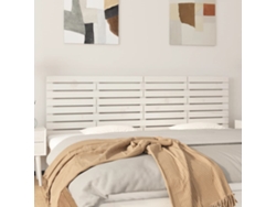 Cabecero De Cama De Pared Madera Maciza Pino Blanco 206x3x63 Cm