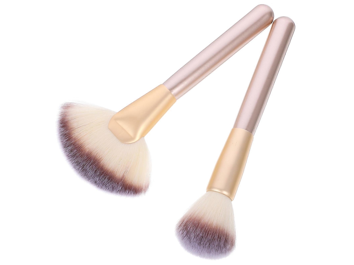 Kit de maquillaje fácil de limpiar, brochas redondas para mujer, 18,5 x 6,1 x 0,8 cm, 1 juego Rosewell