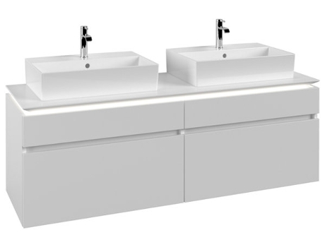 Villeroy &amp Boch Legato Vanity unit B677 1600x550x500mm 2 lavabos iluminación LED