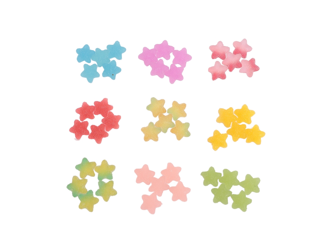 Kit De 45 Piezas De Encantadores Dijes De Slime, Accesorios De Decoración De Resina Con Forma De Estrella Dulce.