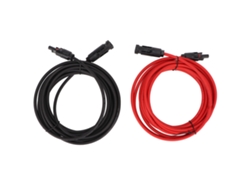 1 Par De Cables De Extensión Fotovoltaicos De 4 M Y 12 Awg Con Conector Para Sistemas Solares Fotovoltaicos.