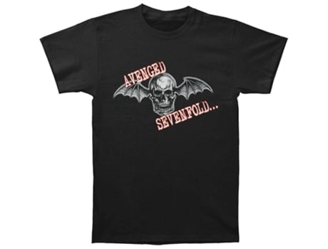 Camiseta ROCKINSTONE con alas de calavera de Avenged Sevenfold (XXXL)