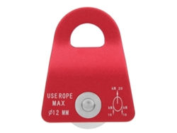 Polea de placa de un solo lado para descenso, montañismo y escalada en roca, equipo de transporte para exteriores de color rojo (sin marca).
