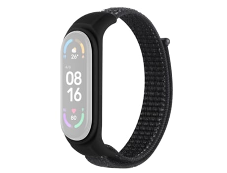 Correa de Silicona ajustable anti-perdida para Xiaomi Mi Band 3/Band 4/Band 5/Band 6/Band 7 - negro reflectante