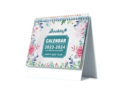 XYVONA Calendário De Mesa Flip Standing 2023 2024, Jun. 2023 A Dez. 2024, 8 X 8, Encadernação Com Arame Duplo Xyvona