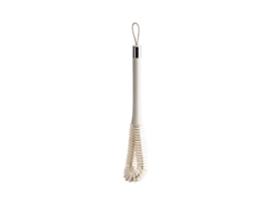 Limpador de garrafas com cabeça em L para flocos de smoothie, garrafas térmicas e jarras. Material: ABS e nylon cinza.