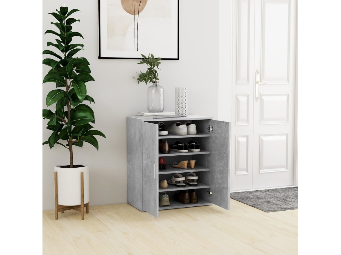 Zapatero LOVELY HOME en Contrachapado Gris Cemento (60X35X70 cm)