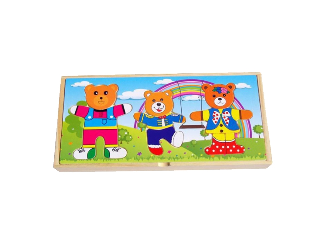 Juguetes Educativos Rompecabezas Osos Tres Vestir Puzzle Para Bebés Niños