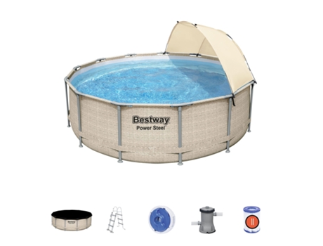 Piscina de Acero BESTWAY 5614V (con Cartucho - 11133 L - 396x107cm)