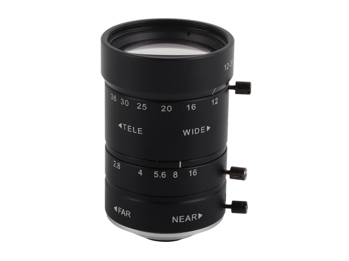 Lente industrial con zoom manual de 4,12 mm HD de 1/2 pulgada