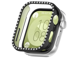 Capa para Huawei Watch Fit 3 Cravejada de Diamantes Prata GERTIZ