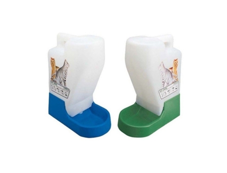 Bebedero Dobles para Gatos SUINGA (Plástico - Multicolor - 5L)