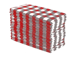 Servilletas De Mesa Gingham Rojo Y Blanco 100% Algodón 18x18 Pulgadas, Paquete De 12 Para Fiesta Playa Náutica