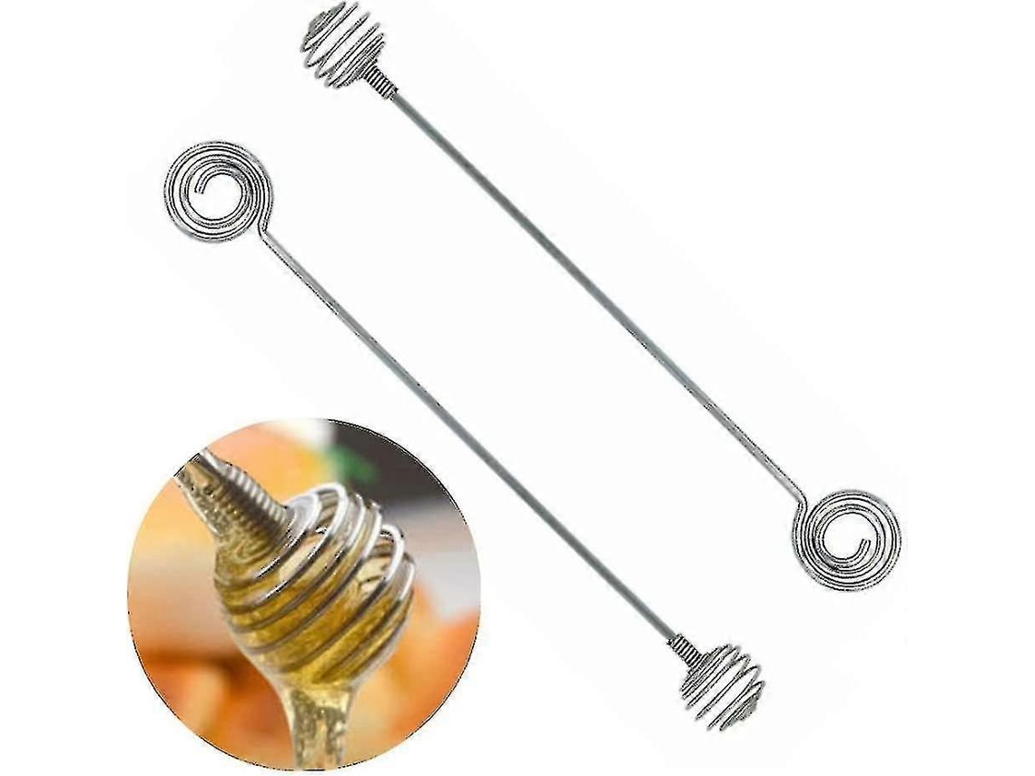 2 cucharas de acero inoxidable 304 para miel, té, tostadas, galletas y otras preparaciones.