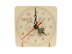 Reloj de madera hecho a mano para niños, con función educativa y fácil montaje, regalo innovador, sin marca.