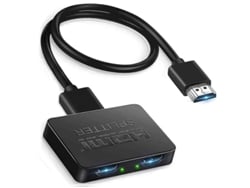 Divisor HDMI 1 entrada 2 salidas Divisor HDMI 4K para dos monitores Divisor de conmutador HDMI compatible con 4K 3D 1080P para Xbox Ps4 Ps3 DVD Hdtv YIZHOOD