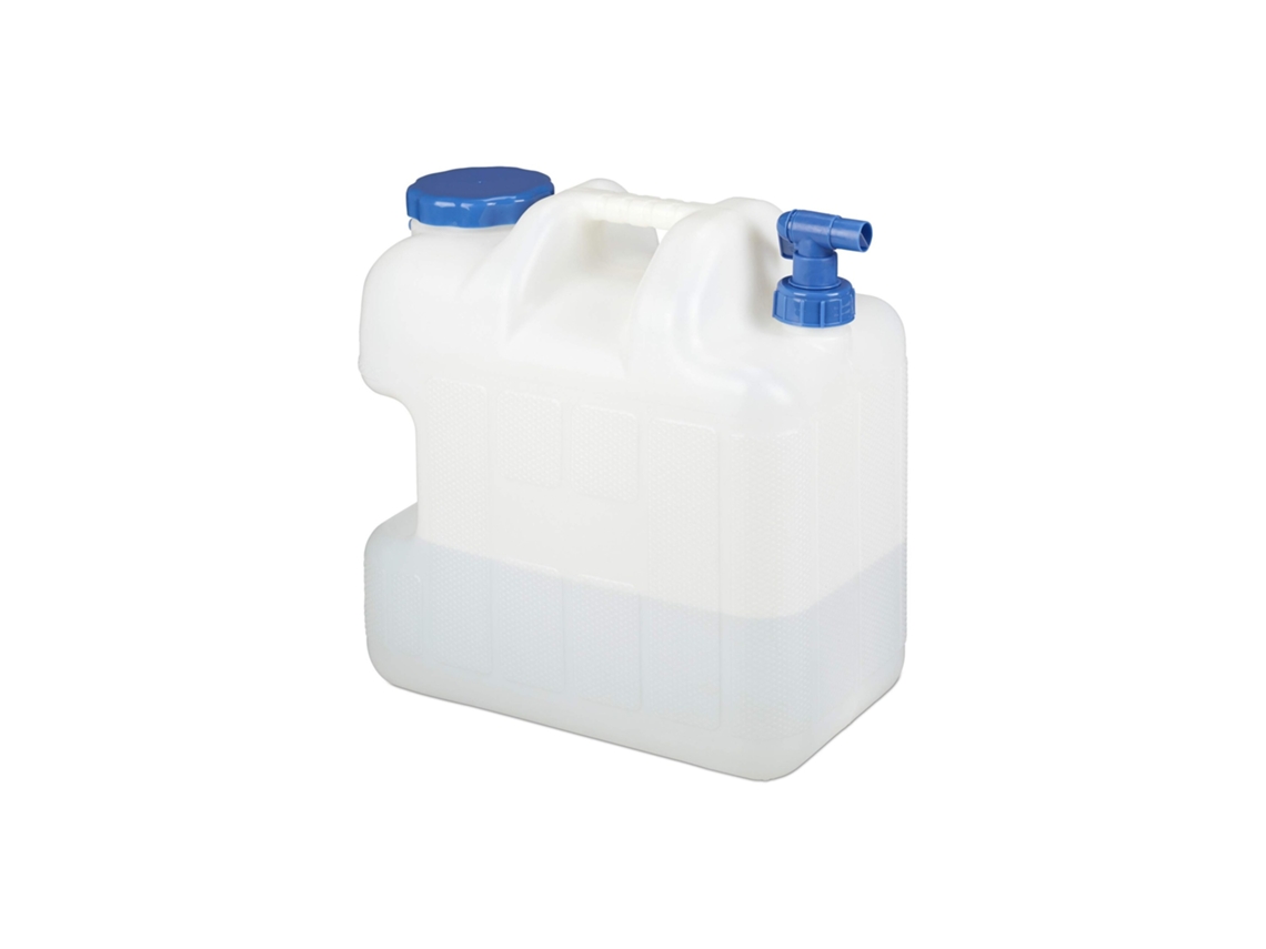 Relaxdays Bidón De Agua, Purgador Y Tapa De Rosca, Agua Potable, Sin Bpa, 25 Litros, Blanco