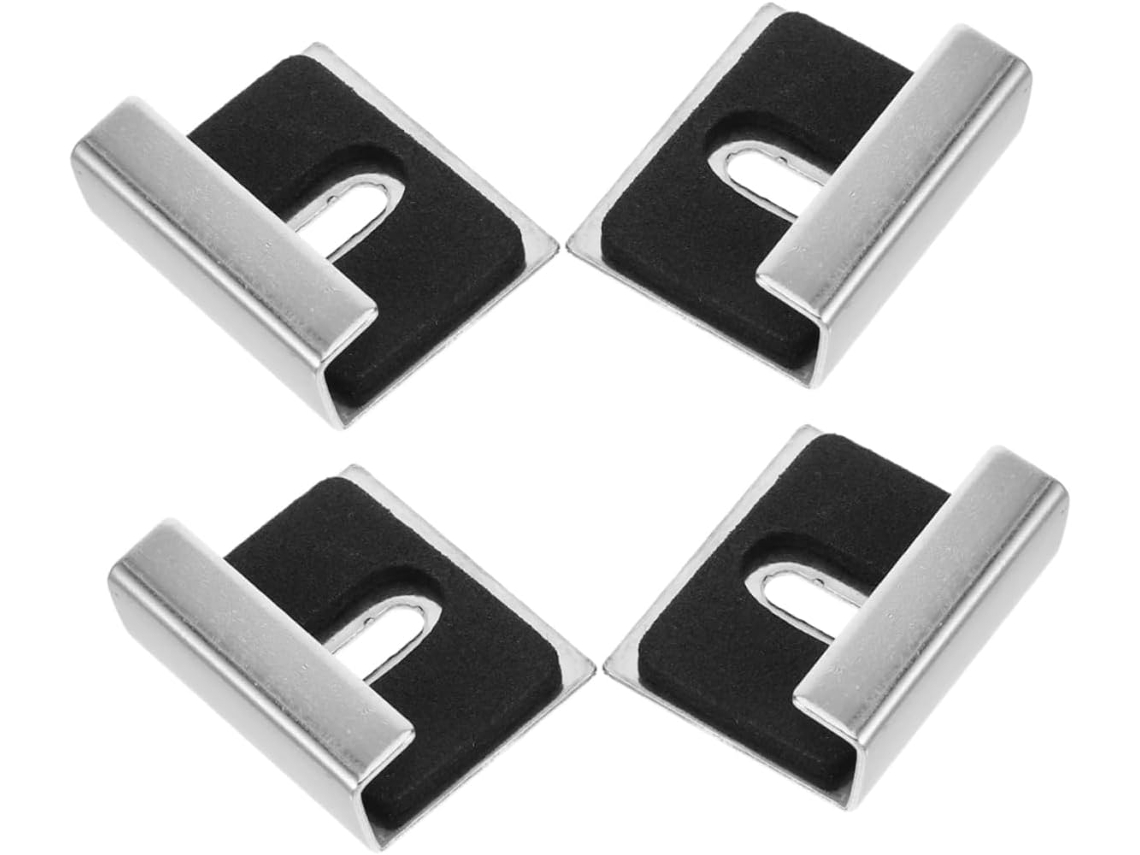 Clips Metálicos Espejos 4 Piezas Tornillos Reparación Soportes Pared Resistentes Marco Kit
