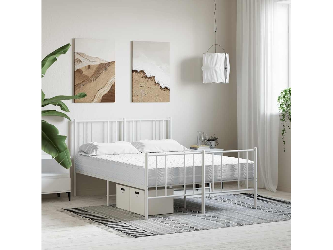 Colchón De Espuma Dureza H2 H3 Blanco 140x220 Cm