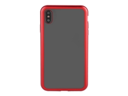 Caja Protectora (magnética, Resistente A Impactos) Caja De Vidrio Magnética De La Serie Iron Warrior Para Iphone Xs Max (rojo)