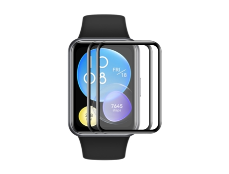2 piezas para Huawei Watch Fit 2 ENKAY Hat-Prince 3D cobertura completa pieza de borde suave + película protectora de pantalla PMMA HD