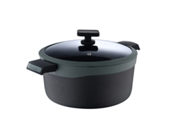 MASTERPRO Reeco Lid Cazola Bgmp8108 Silicona de Aluminio Negro 28x13.5 cm 3.8 L