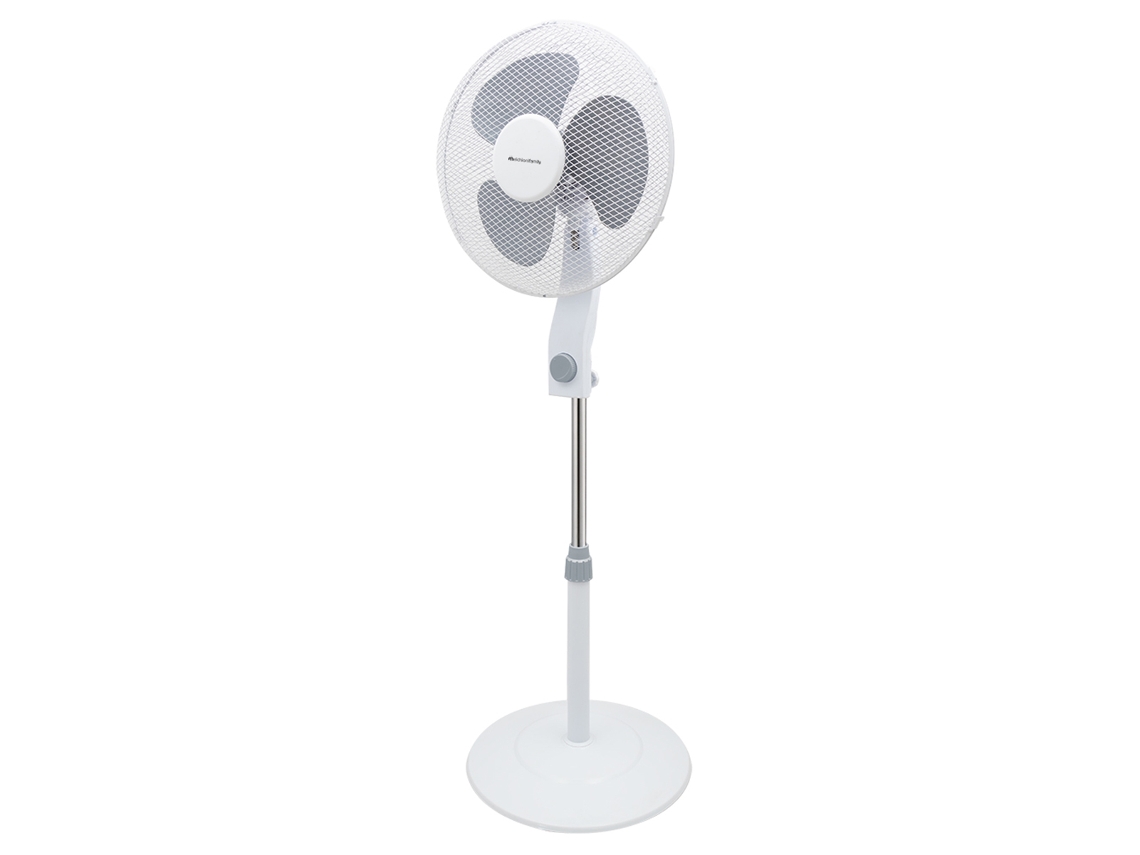 Ventilador De Pie Melchioni Family, Mf1639b Ø40 Cm, 35 W, 3 Velocidades, Oscilante, Altura Regulable, Base Redonda, Silencioso, Blanco
