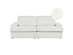 Sofá de 3 plazas BELIANI Alla de Bouclé Blanco 208x112x86