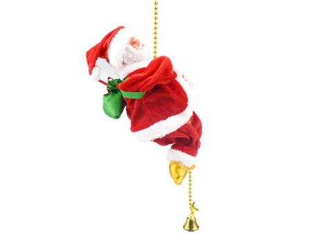 Enfeites decorativos JL-EIGHT Papai Noel/contas de escalada pés de plástico dourado versão atualizada interruptor de três velocidades