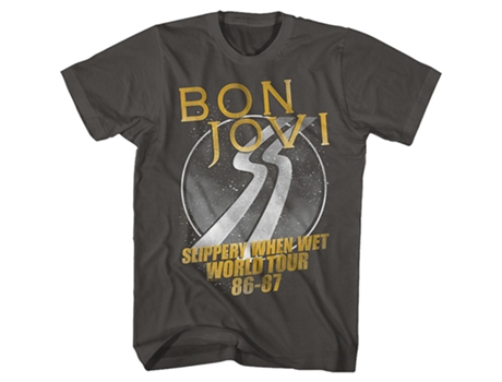 Camiseta ROCKINSTONE Slippery When Wet World Tour Bon Jovi (XXXL)