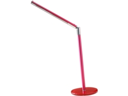 Lámpara De Escritorio Led Roja Plegable, 3 Niveles De Brillo Táctiles, Base Metálica Giratoria De 360°, Puerto Usb.