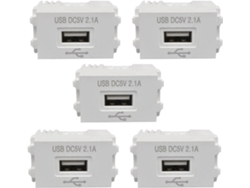 5 Módulos Usb Para Panel De Carga De Teléfonos Móviles Con Enchufe De 220 V