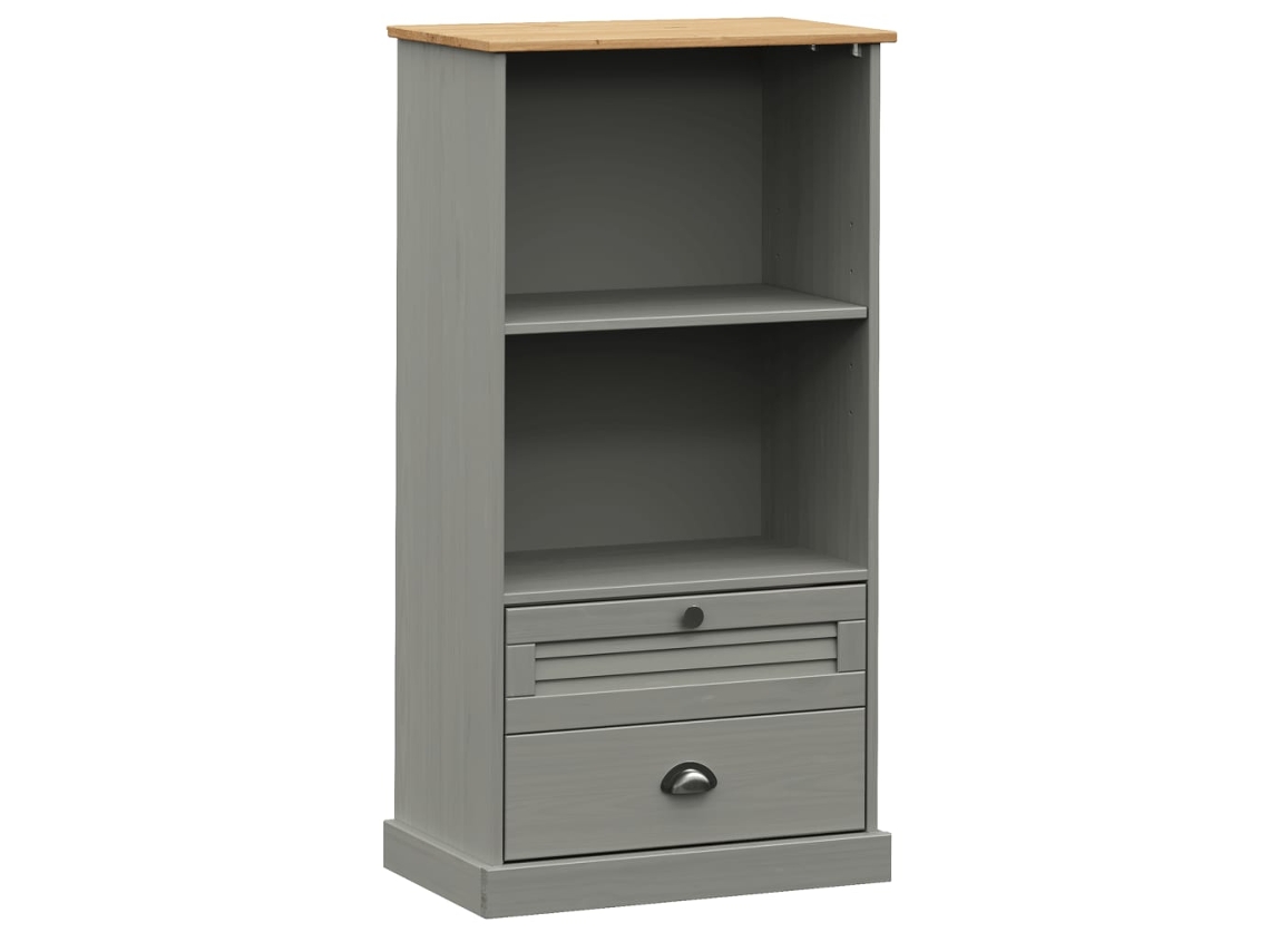 Maison Exclusive - Estante Vigo 60x35x114,5 Cm Madeira De Pinho Maciça Cinzento