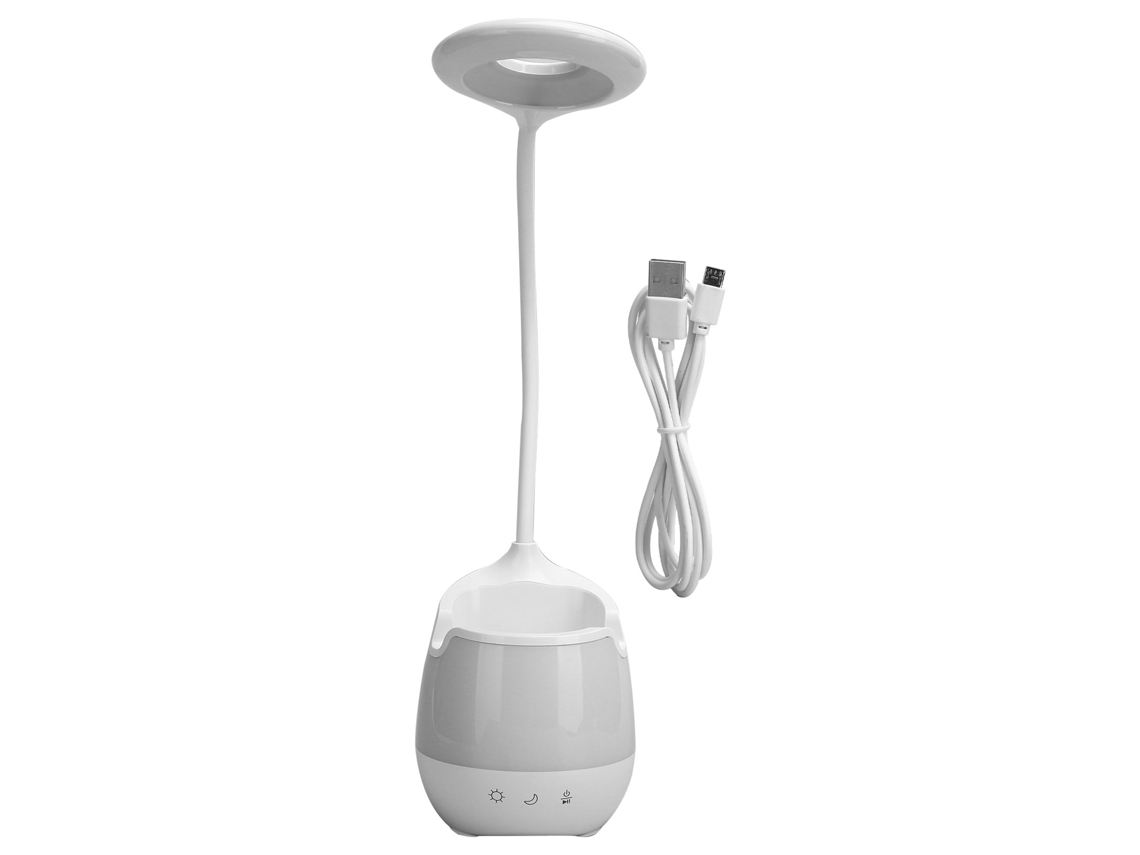 Lámpara De Escritorio Con Altavoz Bluetooth, Portalápices Y Luz Nocturna Led Rgb Para Estudiar.