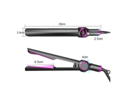 Plancha De Pelo 2 En 1 Con Pantalla Lcd, 10 Ajustes De Temperatura Y Función De Alisado Rápido Para Peinar El Cabello.
