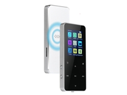 Reproductor MP4 Chrui con tarjeta de memoria de 128 GB y auriculares con cable (plateado)