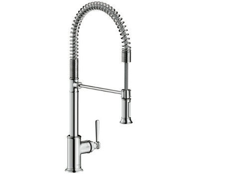 HANSGROHE AXOR Montreux DN 15 Mezclador monomando de cocina 210 Semi-Pro, Color: Oro rojo pulido