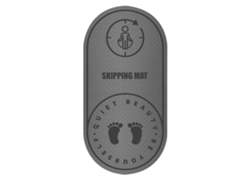 Rebe-colchoneta Para Saltar La Cuerda Protege Rodillas Absorbe Impactos Antideslizante Duradera Material Tpe Para Interior 8mm Gris